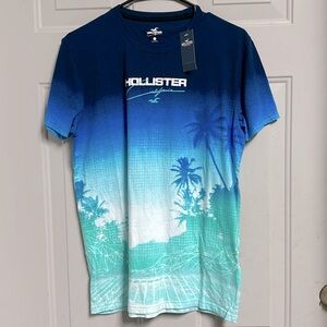 Hollister Tee Men’s Small Blue Ombré NWT